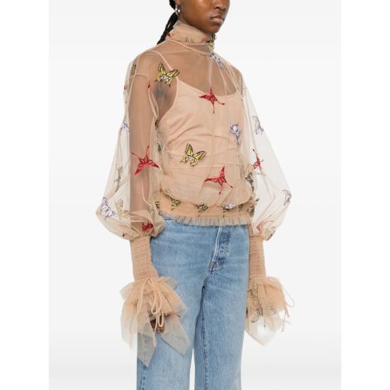 26SS 블루마린 블라우스 4C247A F8209 NEUTRALS BLUE - BLUMARINE