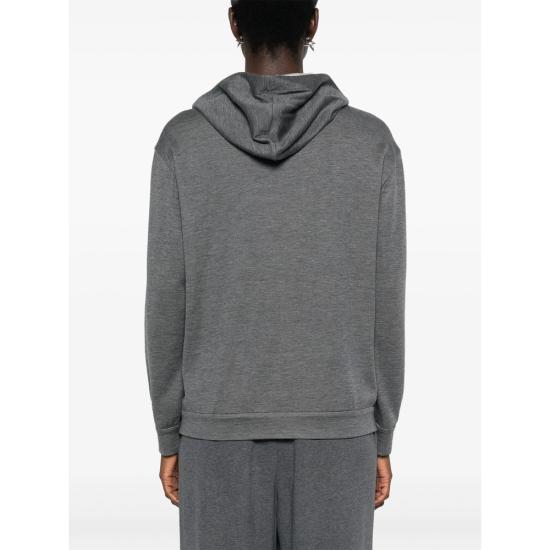 26FW 브루넬로 쿠치넬리 후드 스웨트셔츠 MP828SB806 C572 GREY - BRUNELLO CUCINELLI