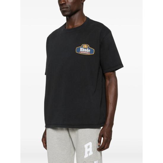 26SS 루드 반팔 티셔츠 RHSS26TT04012 6189 BLACK - RHUDE