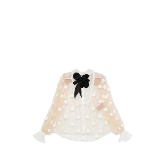 26SS 발렌티노 가라바니 블라우스 8B0AB8C51ED P79 NEUTRALS WHITE