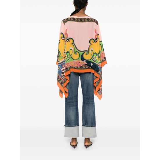 26SS 에트로 케이프 AKI79 WRJA0027 X0870 PINK YELLOW - ETRO