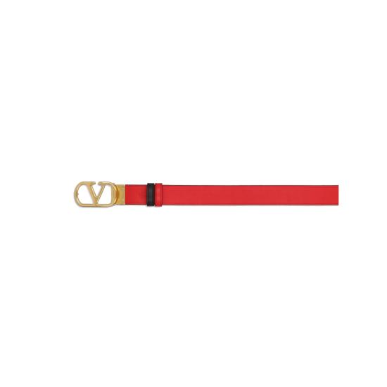 26SS 발렌티노 가라바니 레귤러 벨트 8W0T0SQ3IYR 0SM BLACK RED - VALENTINO GARAVANI