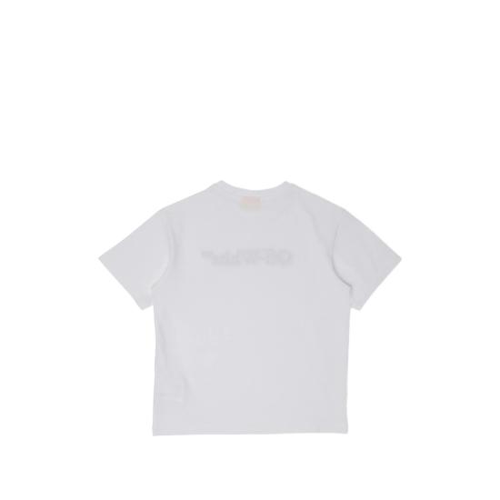 26SS [키즈] 오프화이트 티셔츠 44GAA001S26 J001 100 WHITE - OFF WHITE