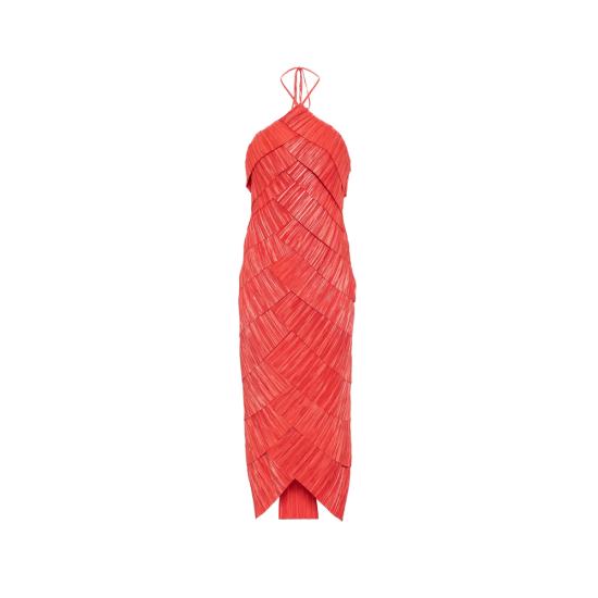 26SS 컬트 가이아 롱 원피스 DR3723PE3132 PATRIZIA CANYO RED