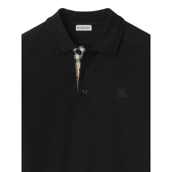 26SS 버버리 코튼 폴로셔츠 8126917 EDDIE EKD A1189 BLACK - BURBERRY