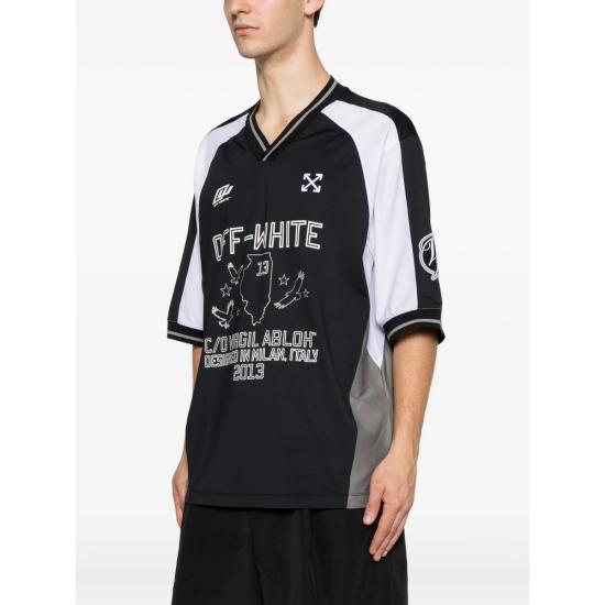 26SS 오프화이트 반팔 티셔츠 44MAD013S26 J001 001 BLACK - OFF WHITE