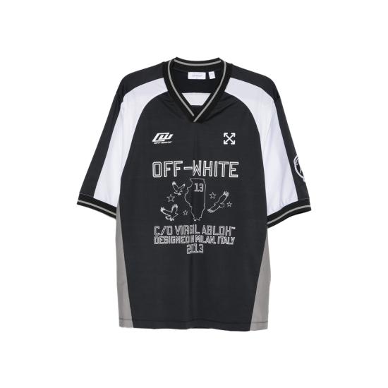 26SS 오프화이트 반팔 티셔츠 44MAD013S26 J001 001 BLACK