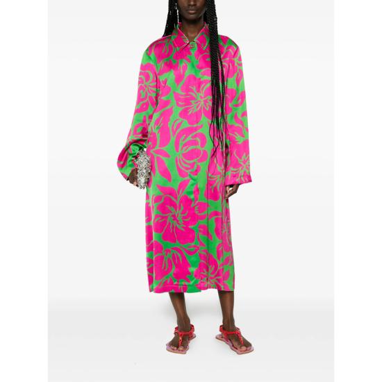26SS 드리스 반 노튼 코트 3189 010202 604 PINK GREEN - DRIES VAN NOTEN