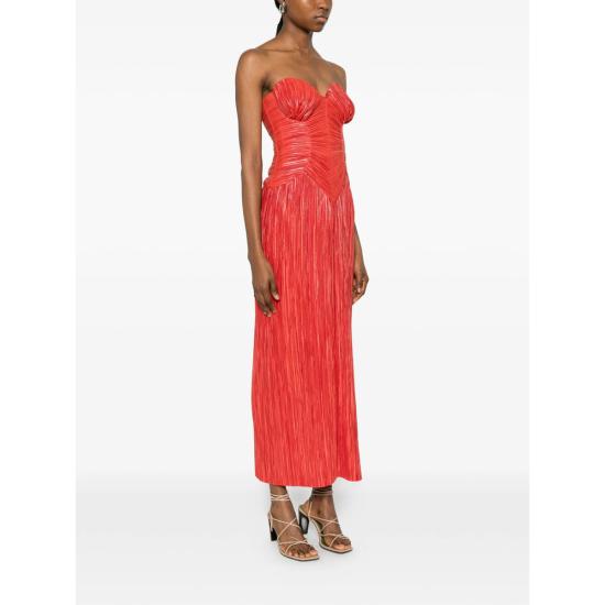 26SS 컬트 가이아 롱 원피스 DR33663PE3132 ASHIKA CANYO RED - CULT GAIA