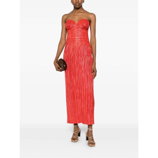 26SS 컬트 가이아 롱 원피스 DR33663PE3132 ASHIKA CANYO RED - CULT GAIA