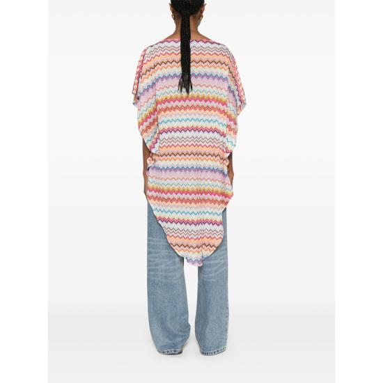 26SS 미소니 케이프 POQ4VMDA592 0001 PINK PURPLE - MISSONI