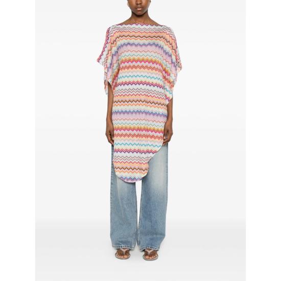 26SS 미소니 케이프 POQ4VMDA592 0001 PINK PURPLE - MISSONI