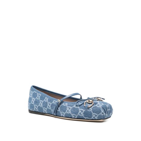 26SS 구찌 플랫 슈즈 814321 FAFHR 4746 BLUE WHITE - GUCCI