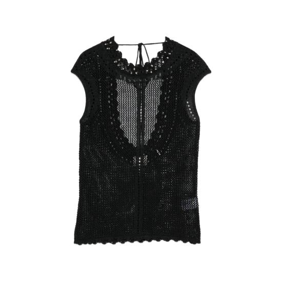 26SS 이자벨마랑 민소매 티셔츠 D2L13I PU0908FA 01BK BLACK