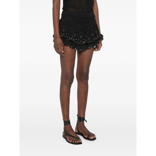 26SS 이자벨마랑 숏 스커트 D2L13I SH0323FA 01BK BLACK - ISABEL MARANT