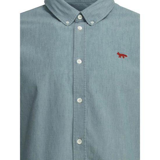 26SS 메종키츠네 긴팔 셔츠 QM00426WC5006 PUBLU BLUE - MAISON KITSUNE