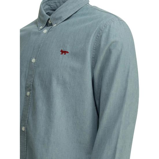 26SS 메종키츠네 긴팔 셔츠 QM00426WC5006 PUBLU BLUE - MAISON KITSUNE