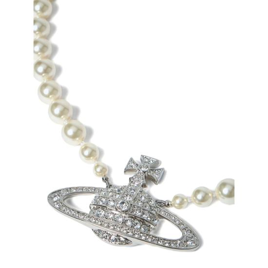 26SS 비비안웨스트우드 네크리스 63010099 02P104 P104 SILVER WHITE - VIVIENNE WESTWOOD