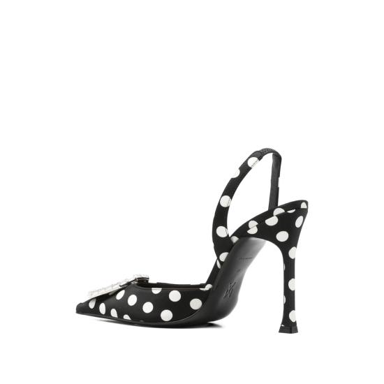 26SS 아미나 무아디 부츠 CAMELIA SLING 105 BLACK BLACK WHITE - AMINA MUADDI