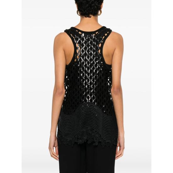 26SS 스포트막스 민소매 티셔츠 SPXAQUILE 246 004 BLACK - SPORTMAX