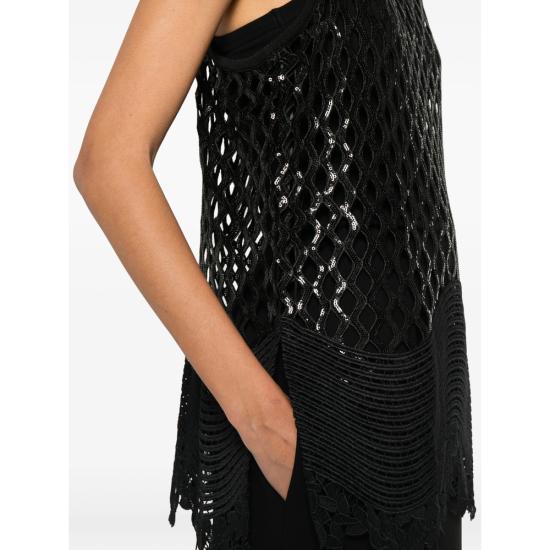 26SS 스포트막스 민소매 티셔츠 SPXAQUILE 246 004 BLACK - SPORTMAX