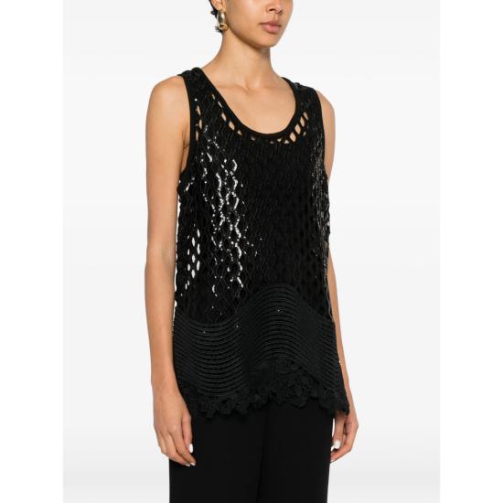 26SS 스포트막스 민소매 티셔츠 SPXAQUILE 246 004 BLACK - SPORTMAX