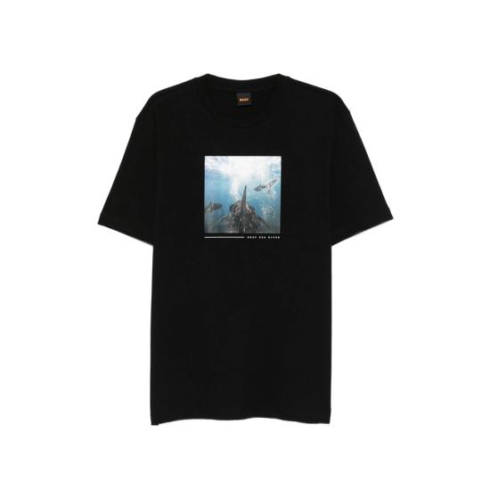 26SS 보스 반팔 티셔츠 50561861 001 BLACK