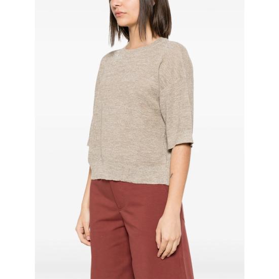 26SS 브루넬로 쿠치넬리 탑 M8Q257100 C6898 NEUTRALS - BRUNELLO CUCINELLI