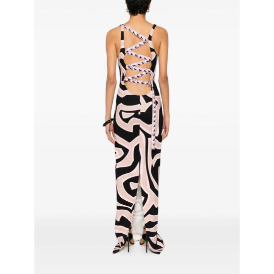 26SS 푸찌 원피스 6HRI16 6H746 038 BLACK PINK - PUCCI