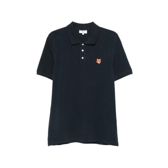 26SS 메종키츠네 폭스 헤드 레귤러 폴로 티셔츠 PM00209KP0002 CNAVY BLUE