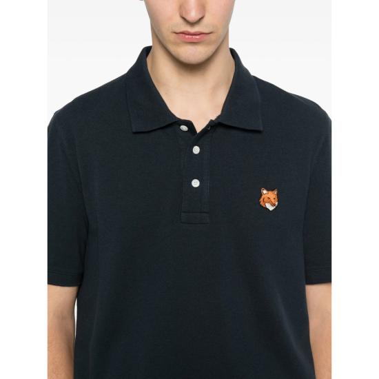 26SS 메종키츠네 폭스 헤드 레귤러 폴로 티셔츠 PM00209KP0002 CNAVY BLUE - MAISON KITSUNE