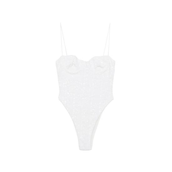 26SS 오세리 원피스 수영복 PBS249 SEQUINS PEARL WHITE