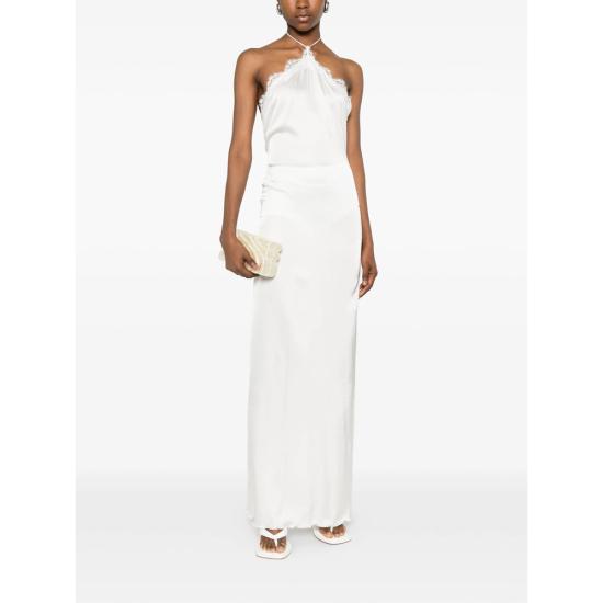 26SS 오세리 원피스 BLNF268 SATIN LACE PEARL WHITE - OSÉREE