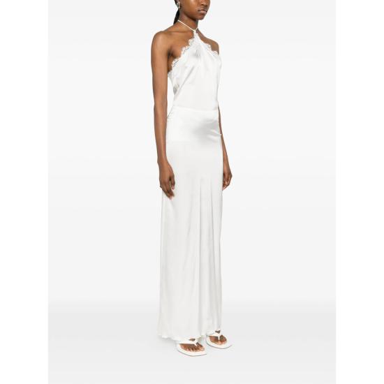 26SS 오세리 원피스 BLNF268 SATIN LACE PEARL WHITE - OSÉREE