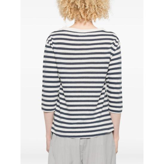 26SS 마제스틱필라쳐 탑 M611 FT1149 003 BLUE WHITE - MAJESTIC FILATURES