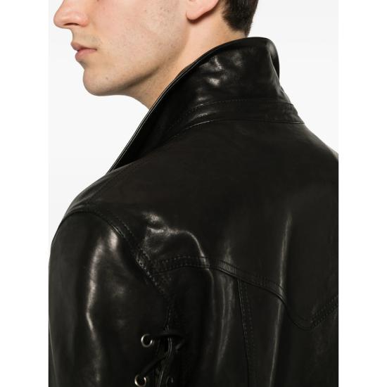 26SS 앤 드뮐미스터 가죽 자켓 B0013975 LT137 099 BLACK - ANN DEMEULEMEESTER