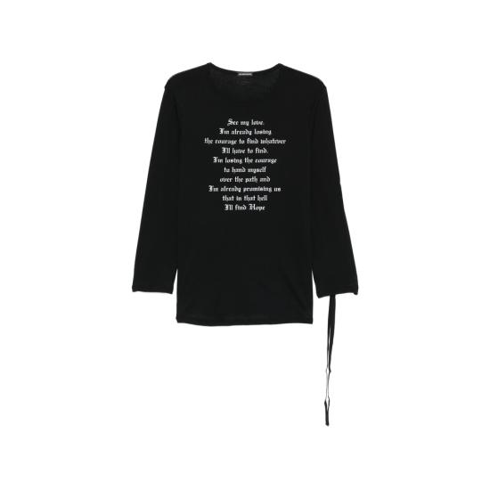 26SS 앤 드뮐미스터 긴팔 티셔츠 B0013916 FA206 099 BLACK