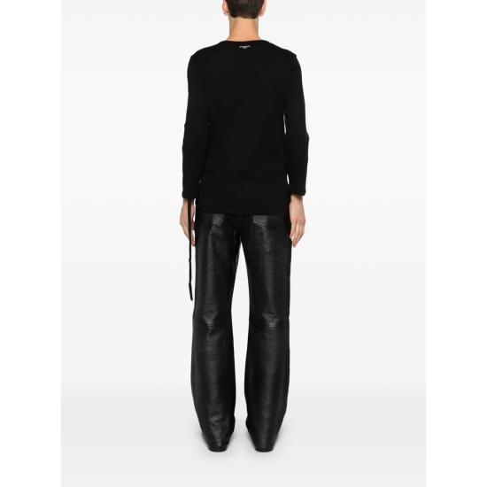26SS 앤 드뮐미스터 긴팔 티셔츠 B0013916 FA206 099 BLACK - ANN DEMEULEMEESTER