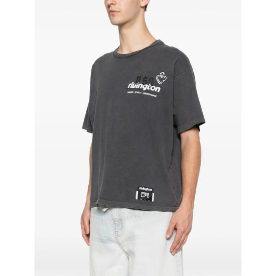 26SS 리빙톤 르아 레비스 123 반팔 티셔츠 MUSO SS00 BLCK GREY - RIVINGTON ROI REBIS 123