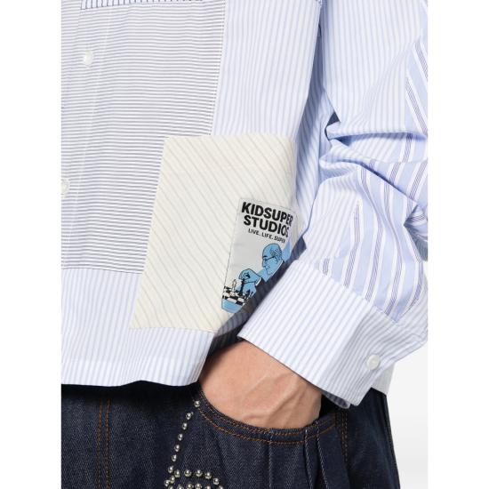 26SS 키드슈퍼 긴팔 셔츠 OW 16 MULTI BLUE GREY - KIDSUPER