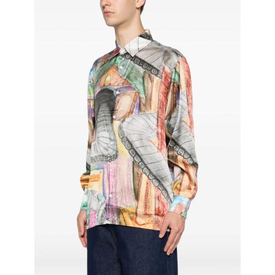 26SS 키드슈퍼 긴팔 셔츠 LTP 05 MULTI GREY BROWN - KIDSUPER