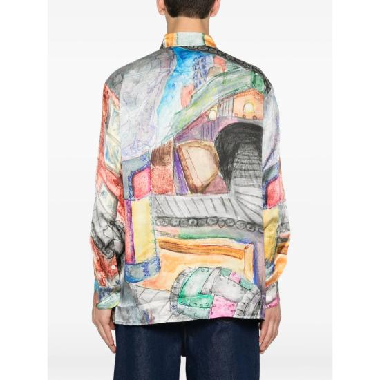 26SS 키드슈퍼 긴팔 셔츠 LTP 05 MULTI GREY BROWN - KIDSUPER