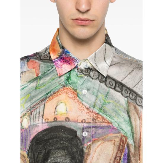 26SS 키드슈퍼 긴팔 셔츠 LTP 05 MULTI GREY BROWN - KIDSUPER