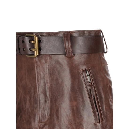 26SS 생로랑 스커트 865021 YCVD2 2820 BROWN - SAINT LAURENT