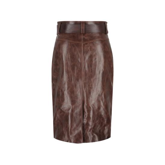 26SS 생로랑 스커트 865021 YCVD2 2820 BROWN - SAINT LAURENT