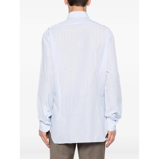 26SS 발바 긴팔 셔츠 54033 0001 BLUE WHITE - BARBA