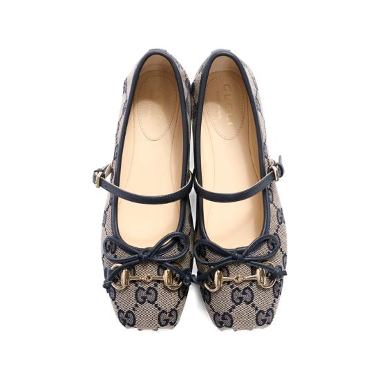 26SS [키즈] 구찌 플랫 슈즈 856590 HWK20 4041 NEUTRALS BLUE - GUCCI