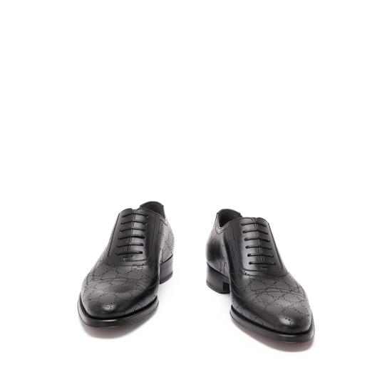 26SS 구찌 레이저 GG 레이스업 슈즈 863019 AAGBV 1000 BLACK - GUCCI