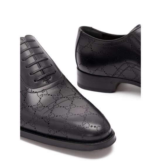 26SS 구찌 레이저 GG 레이스업 슈즈 863019 AAGBV 1000 BLACK - GUCCI