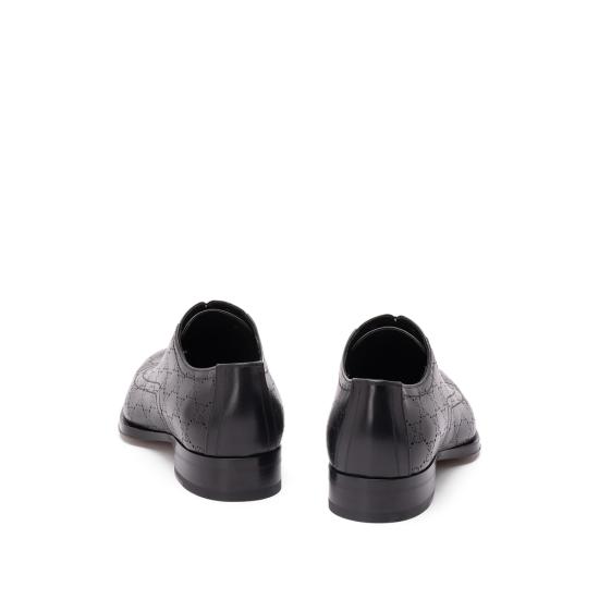 26SS 구찌 레이저 GG 레이스업 슈즈 863019 AAGBV 1000 BLACK - GUCCI